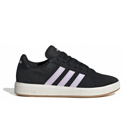 adidas Grand Court Base Sneaker in black ice lavender white