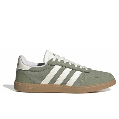 adidas Breaknet Sleek Sneaker in green white gun