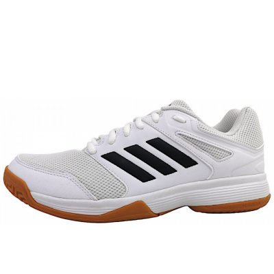 adidas Speedcourt M Hallenschuh in White/Black/Gum 10