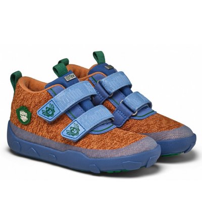 Affenzahn Knit Happy Bird of Paradise Klettschuh in orange blau Affenzahn Knit Happy Bird of Paradise Klettschuh in orange blau