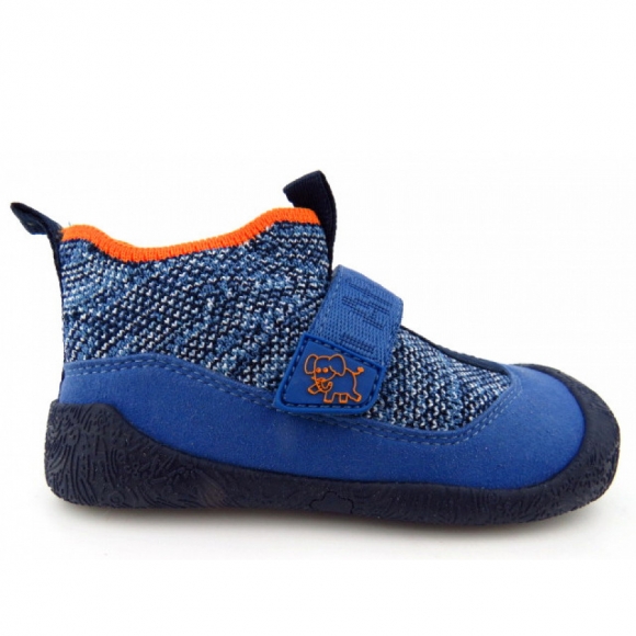 Affenzahn Knit Toddly Elephant Klettschuh in blau