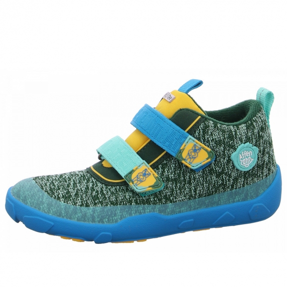 Affenzahn Bär Klettschuh in grün blau multi