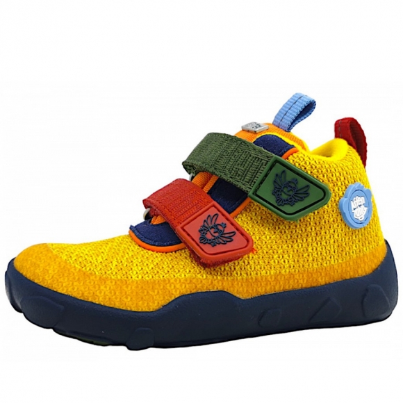 Affenzahn Knit Happy Paradies Vogel Barfußschuhe in gelb/ rot/ grün
