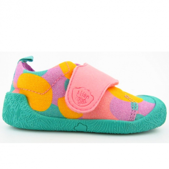 Affenzahn Prewalker Cotton Smally Klettschuh in pink kombi