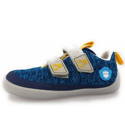 Affenzahn Knit Happy Penguin Klettschuh in blue