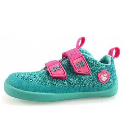 Affenzahn Knit Happy Owl Halbschuh in turquoise