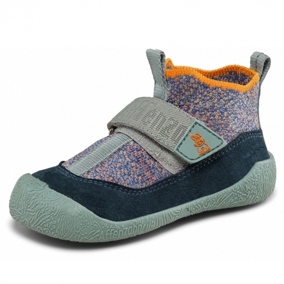 Affenzahn Knit Toddly Hase Klettschuh in salbei