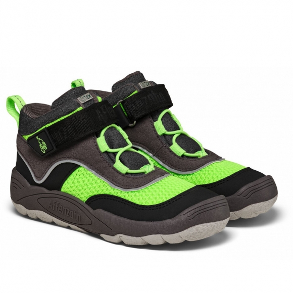 Affenzahn Vegan Explory Panther Klettstiefel in 80028 Grün, Grau, Schwarz