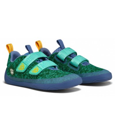 Affenzahn Knit Happy Paradisvogel Klettschuh in grün