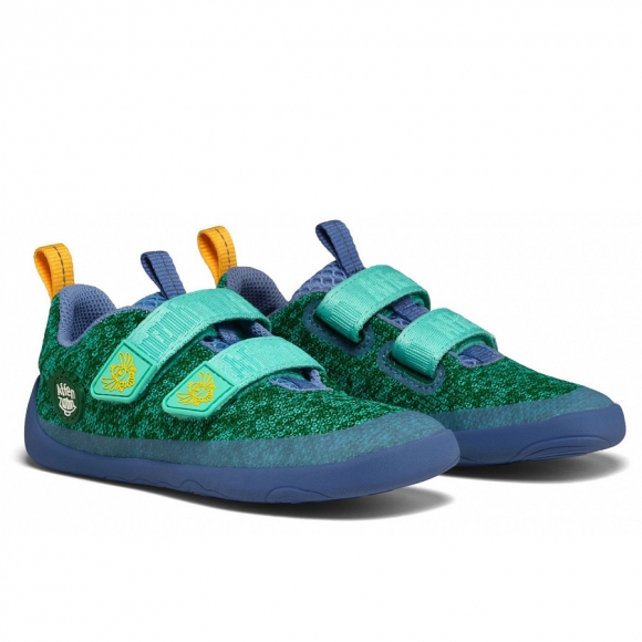 Affenzahn Knit Happy Paradisvogel Klettschuh in grün
