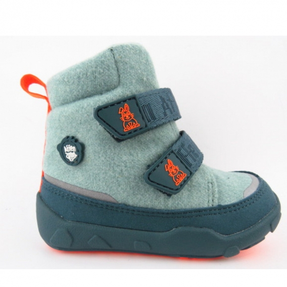 Affenzahn MID BOOT Wool Bunny Klettstiefel in petrol