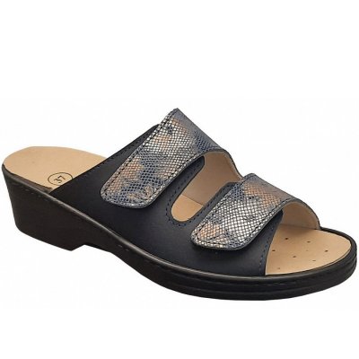 Algemare 1446 Pantolette in blau-kombiniert
