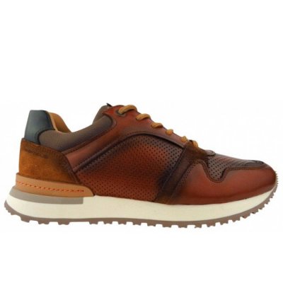 Ambitious cognac green sportlicher Schnürer in cognac green
