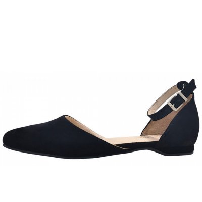 Apple of Eden Goat Suede Ballerina in black Apple of Eden Goat Suede Ballerina in black