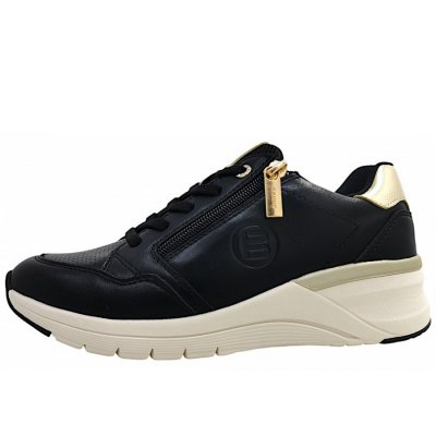 Bagatt sportlicher Schnürer in black/gold 1051