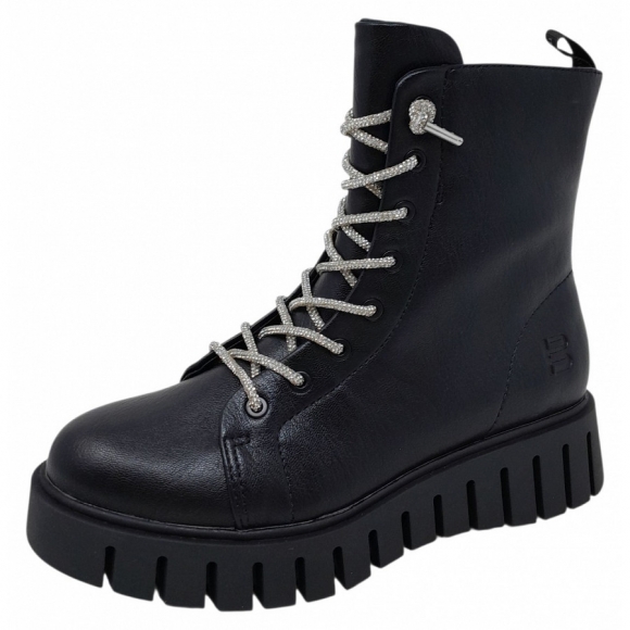 Bagatt Berisha Schnürstiefel in black silver