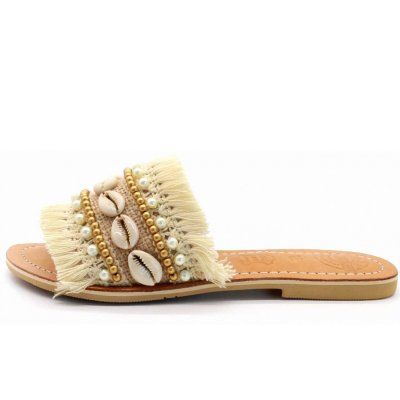 BaliBali flache Pantolette in beige