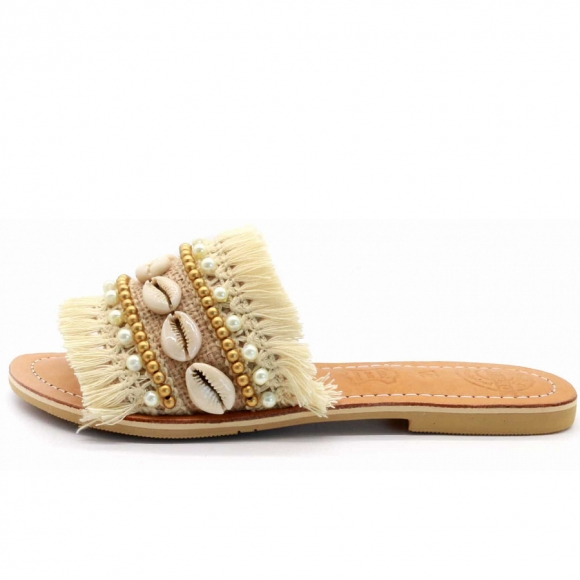 BaliBali flache Pantolette in beige