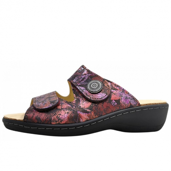 Belvida Hausschuh in Magenta-Flor 020