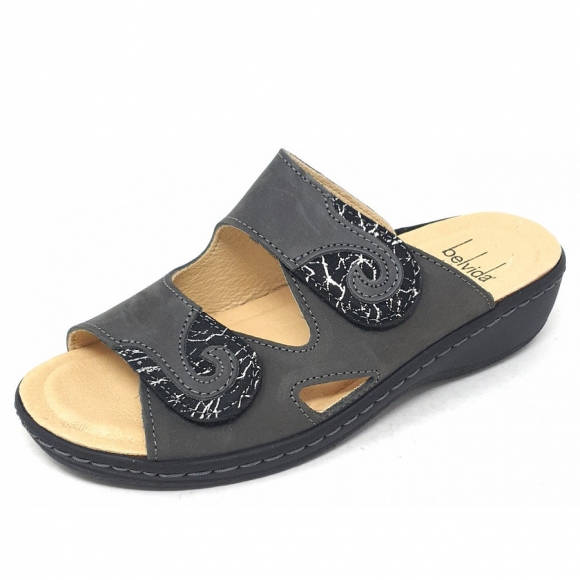 Belvida Pantolette in anthrazit silber