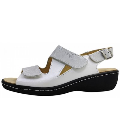Belvida Sandale in weiss perlato 009