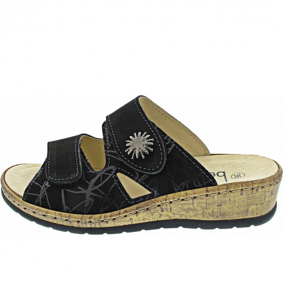 Belvida Pantolette in schwarz-schwarz