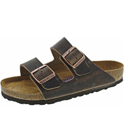 Birkenstock Arizona FL Weichbettung Pantolette in tabacco brown Birkenstock Arizona FL Weichbettung Pantolette in tabacco brown