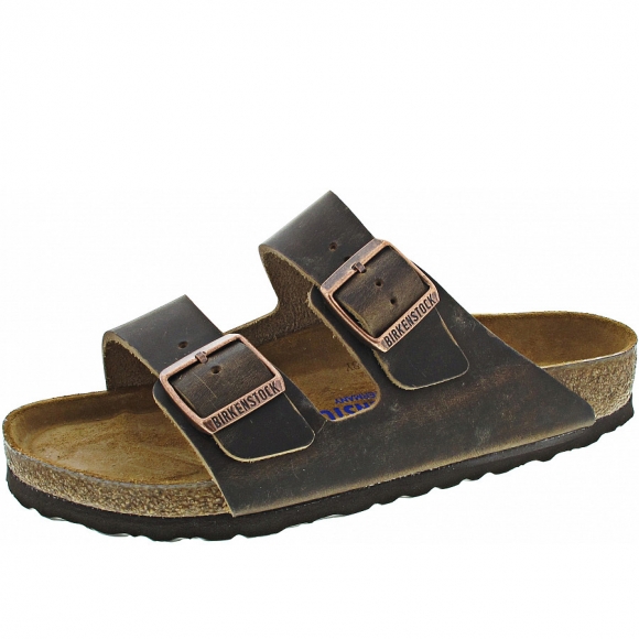 Birkenstock Arizona FL Weichbettung Pantolette in tabacco brown