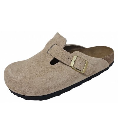 Birkenstock Boston BS Narrow Pantolette in sandcastle Birkenstock Boston BS Narrow Pantolette in sandcastle