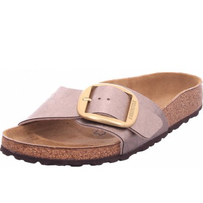 Birkenstock Madrid Big Buckle Graceful Tau Pantolette in beige
