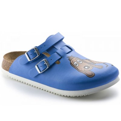 Birkenstock Kay SL Pantolette in Dog Blue Background Birkenstock Kay SL Pantolette in Dog Blue Background