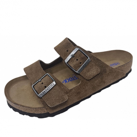 Birkenstock Arizona Soft Footbed Pantolette in drk. tea tanal