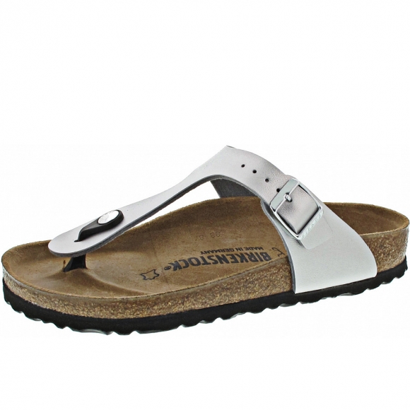 Birkenstock Gizeh BF Silber Zehentrenner in silber
