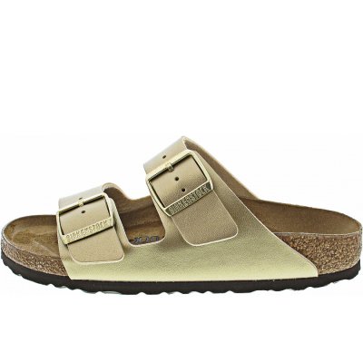 Birkenstock Arizona BF Pantolette in gold Birkenstock Arizona BF Pantolette in gold