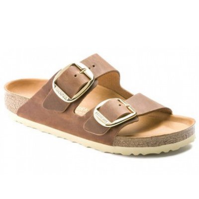 Birkenstock Arizona BIG BUCKLE Pantolette in cognac Birkenstock Arizona BIG BUCKLE Pantolette in cognac