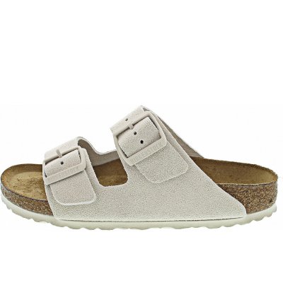 Birkenstock Arizona SFB VL Weichbettu Pantolette in antique White Birkenstock Arizona SFB VL Weichbettu Pantolette in antique White