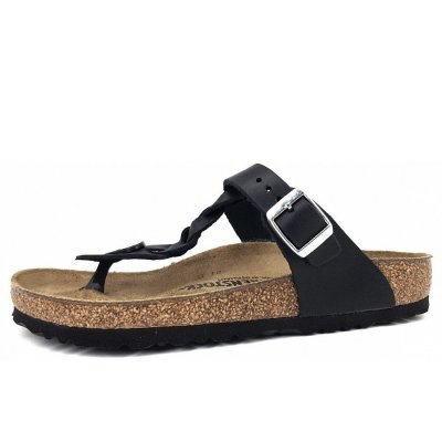 Birkenstock Gizeh Braded Zehensteg in black