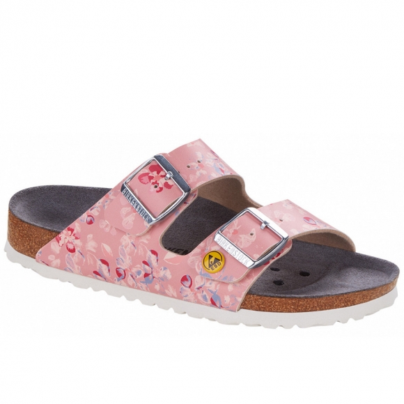 Birkenstock Arizona Pantoletten in Flower Field Rose