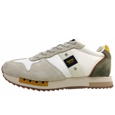 Blauer USA Queens01 sportlicher Schnürer in white/beige WHI/BEI Blauer USA Queens01 sportlicher Schnürer in white/beige WHI/BEI