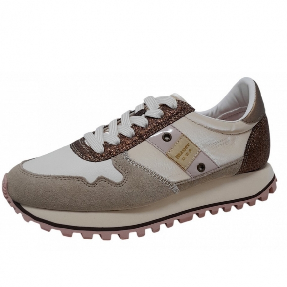 Blauer USA Millen 01 Sneaker in creme bronze