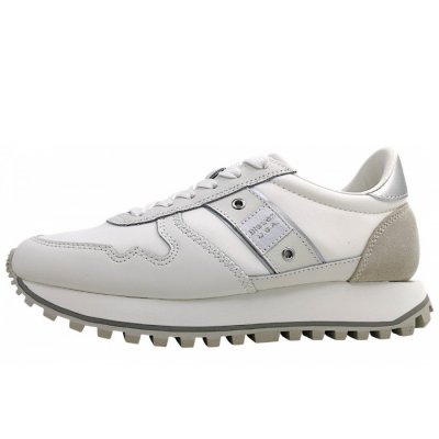Blauer USA Millen sportlicher Schnürer in white/silver