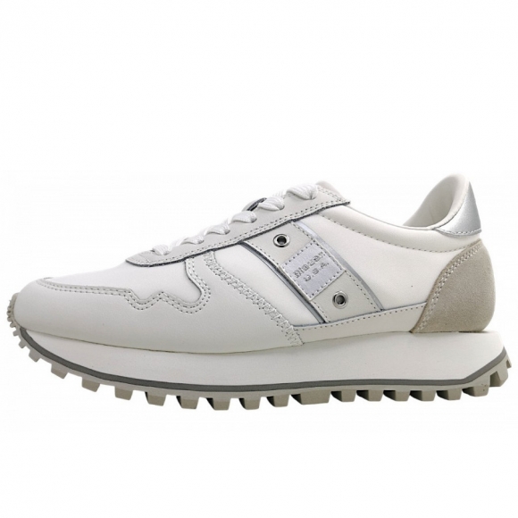 Blauer USA Millen sportlicher Schnürer in white/silver