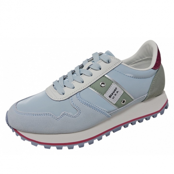 Blauer USA Millen FUX Sneaker in lt. blue fuxia