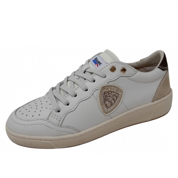 Blauer USA Olympia 21 Sneaker in WHI/BRN white brown
