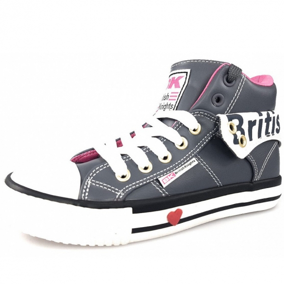 British Knights Roco Sneaker high in dark grey/ fuchsia