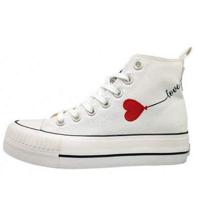 British Knights Kaya Mid Sneaker high in white/ heart British Knights Kaya Mid Sneaker high in white/ heart