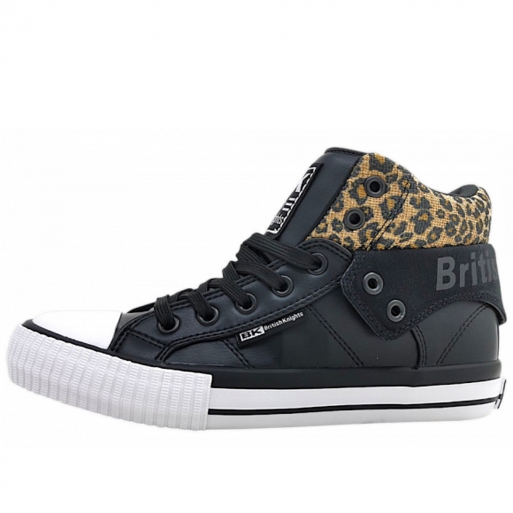 British Knights Roco sportlicher Schnürer in black/brown leo