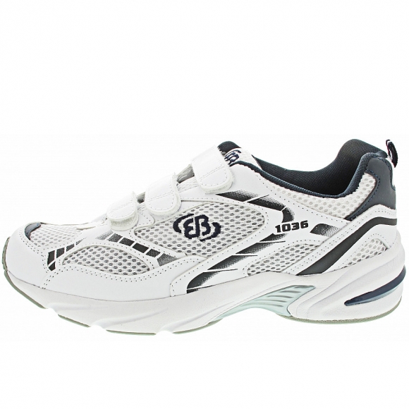 Brütting Force V Klettschuh in weiss-blau-silber
