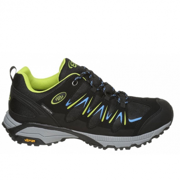 Brütting Trekkingschuhe in schwarz/lemon/blau
