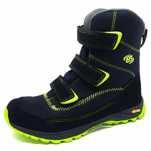 Brütting Arendal V Klettstiefel in schwarz-lemon